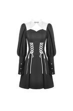 Load image into Gallery viewer, Gothic witch lace up longsleeves dress DW443