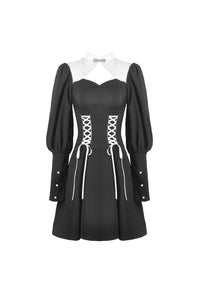 Gothic witch lace up longsleeves dress DW443