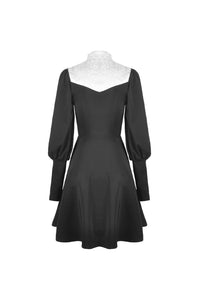 Gothic witch lace up longsleeves dress DW443