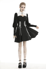 Load image into Gallery viewer, Gothic witch lace up longsleeves dress DW443