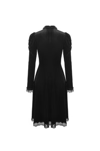 Gothic doll puff sleeves velvet dress DW447