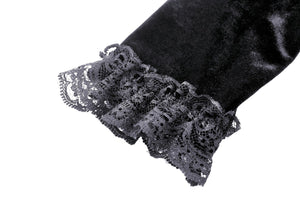 Gothic doll puff sleeves velvet dress DW447