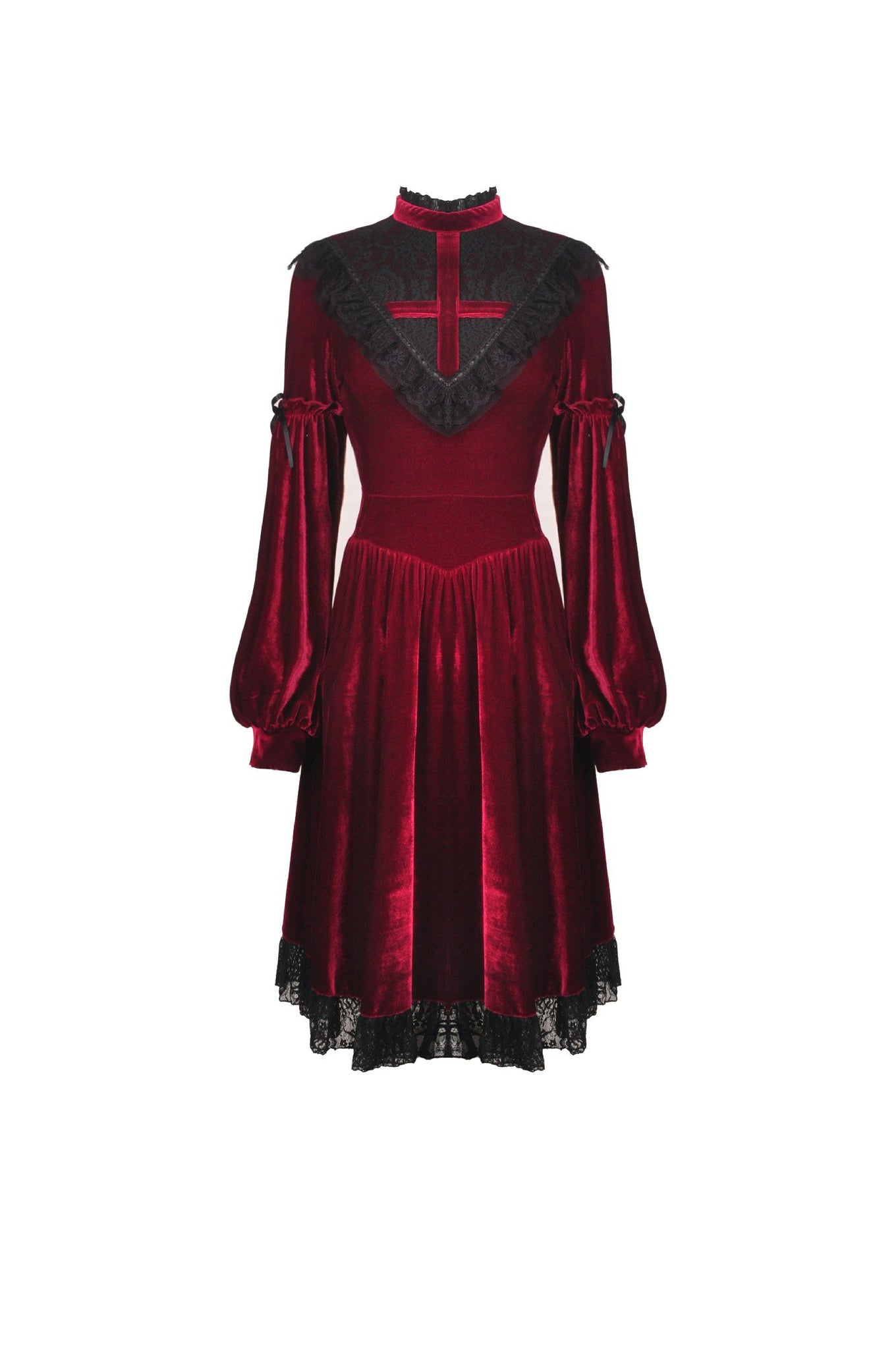 Gothic ghost blood cross velvet dress DW448 Gothic ghost blood cross velvet dress DW448