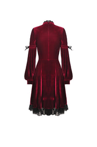 Gothic ghost blood cross velvet dress DW448