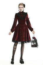 Load image into Gallery viewer, Gothic ghost blood cross velvet dress DW448