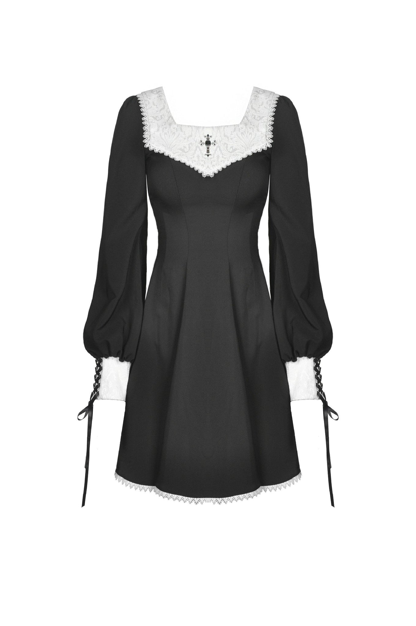 Gothic ghost white collar dress DW450 – DARK IN LOVE