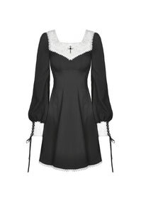 Gothic ghost white collar dress DW450