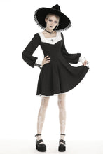 Load image into Gallery viewer, Gothic ghost white collar dress DW450