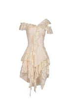 Load image into Gallery viewer, Steampunk irreqular frilly lace dress DW451
