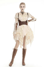 Load image into Gallery viewer, Steampunk irreqular frilly lace dress DW451