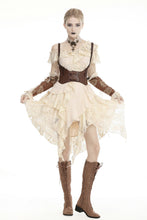 Load image into Gallery viewer, Steampunk irreqular frilly lace dress DW451