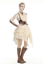 Load image into Gallery viewer, Steampunk irreqular frilly lace dress DW451