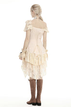 Load image into Gallery viewer, Steampunk irreqular frilly lace dress DW451