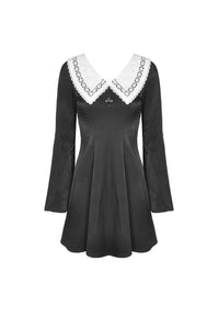 Goth cross white doll collar dress DW453