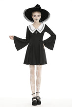 Load image into Gallery viewer, Goth cross white doll collar dress DW453