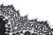 Load image into Gallery viewer, Gothic black lace frill swallow tail mermaid dress DW460