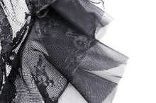 Load image into Gallery viewer, Gothic black lace frill swallow tail mermaid dress DW460