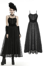 Load image into Gallery viewer, Gothic court velvet lace maxi dress DW465