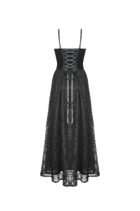 Gothic court velvet lace maxi dress DW465