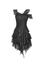 Load image into Gallery viewer, Gothic ghost irreqular frilly dress DW466