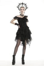 Load image into Gallery viewer, Gothic ghost irreqular frilly dress DW466