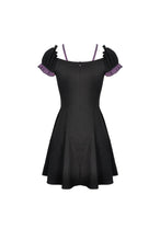 Load image into Gallery viewer, Harajuku purple black cross sweet cool rebel dress DW468