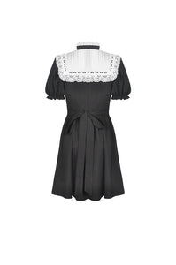 Women's hollow out peach heart melanism Alice dress DW469