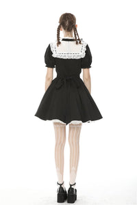 Women's hollow out peach heart melanism Alice dress DW469