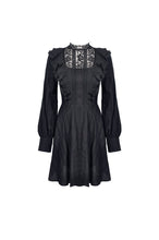 Load image into Gallery viewer, Dark mysterious frilly lace dress DW472