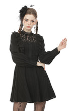 Load image into Gallery viewer, Dark mysterious frilly lace dress DW472