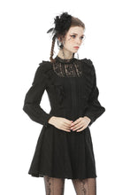 Load image into Gallery viewer, Dark mysterious frilly lace dress DW472