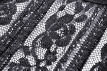 Load image into Gallery viewer, Dark mysterious frilly lace dress DW472