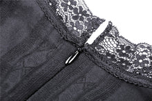 Load image into Gallery viewer, Dark mysterious frilly lace dress DW472