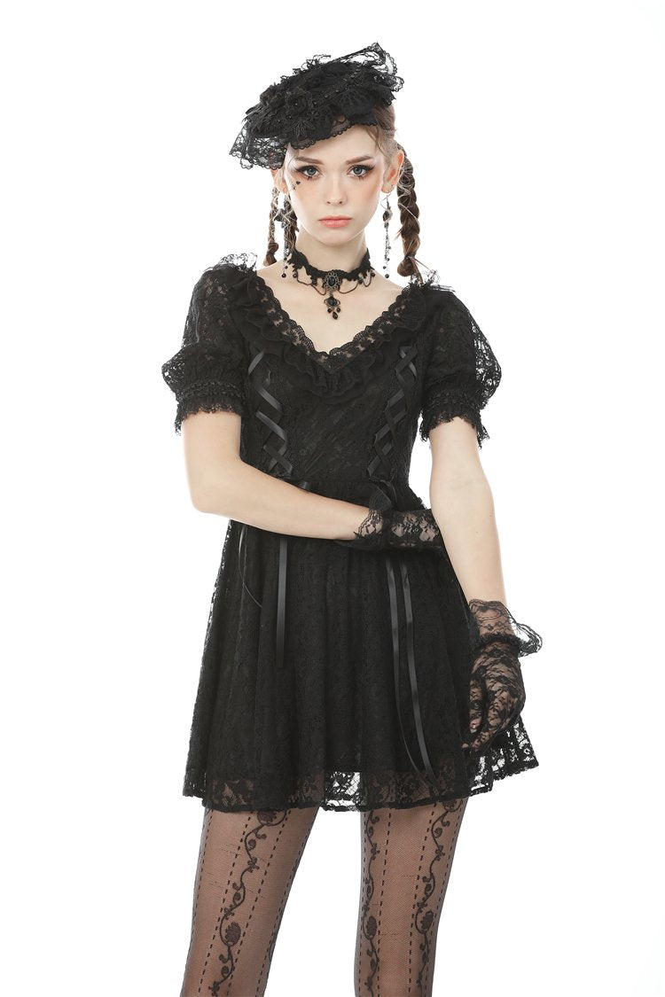 Women's sexy lace rope rebel dress DW474  DARK IN LOVE