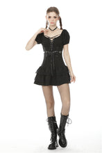 Load image into Gallery viewer, Dark metal sniper rock frilly dress DW475