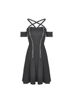 Load image into Gallery viewer, Women&#39;s sexy zipper star halter dress DW476