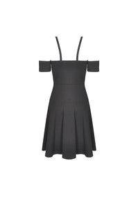 Women's sexy zipper star halter dress DW476