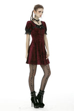 Load image into Gallery viewer, Classic nightingale&#39;s rose wine red diamond velvet dress DW482