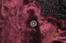 Load image into Gallery viewer, Classic nightingale&#39;s rose wine red diamond velvet dress DW482