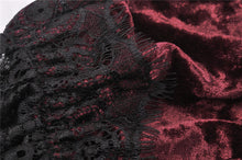 Load image into Gallery viewer, Classic nightingale&#39;s rose wine red diamond velvet dress DW482