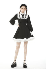 Load image into Gallery viewer, Alternative rebel doll black white dress DW488