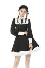 Load image into Gallery viewer, Alternative rebel doll black white dress DW488