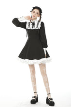 Load image into Gallery viewer, Alternative rebel doll black white dress DW488