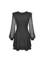 Load image into Gallery viewer, Gothic mesh sleeves deep V neck dress DW499