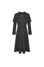 Load image into Gallery viewer, Dark nun cross midi dress DW502