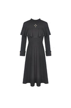 Load image into Gallery viewer, Dark nun cross midi dress DW502