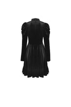 Load image into Gallery viewer, Melanism gothic antique velvet high collar dress DW506