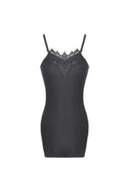 Load image into Gallery viewer, Black daily easy matching halter knited slim dress DW508