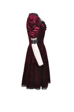 Load image into Gallery viewer, Dead wine frilly neck dress DW513