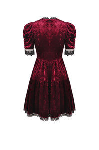 Dead wine frilly neck dress DW513
